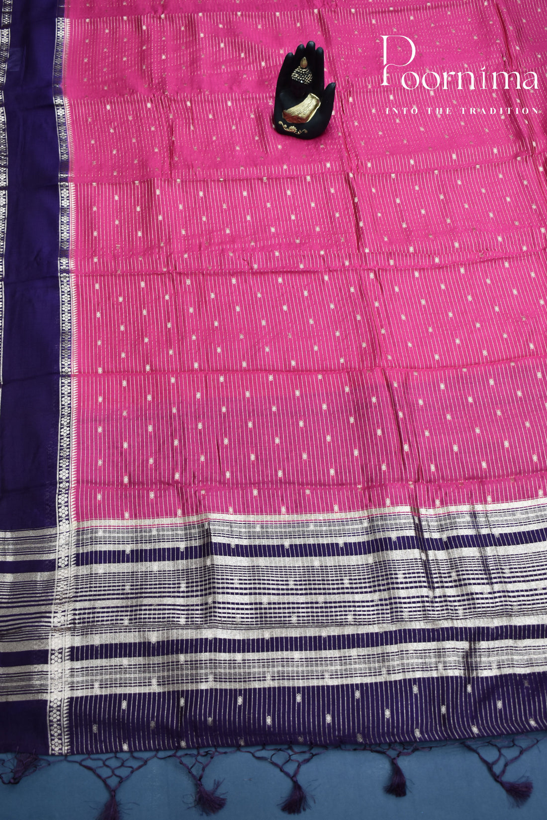 PINK- CHANDERI SILK SAREE