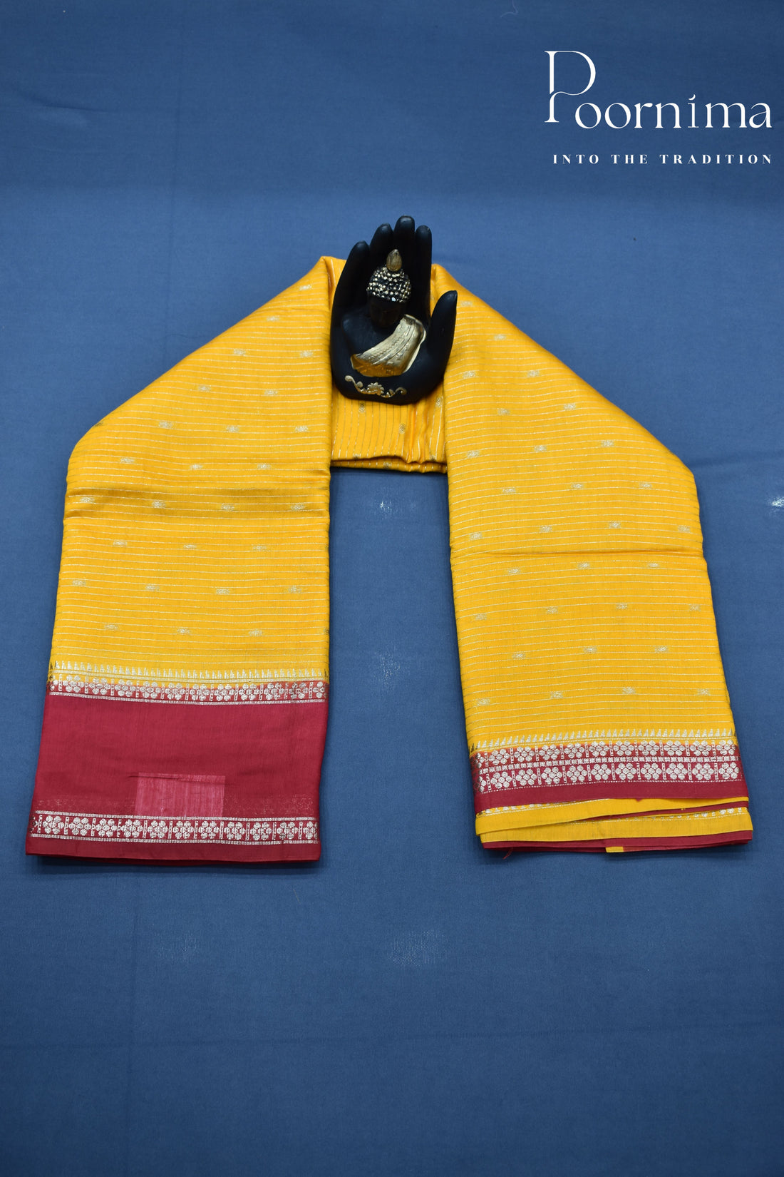YELLOW- CHANDERI SILK SAREE