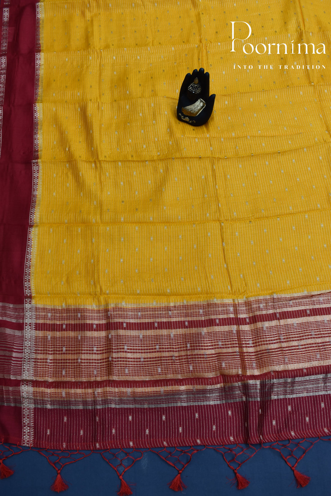 YELLOW- CHANDERI SILK SAREE