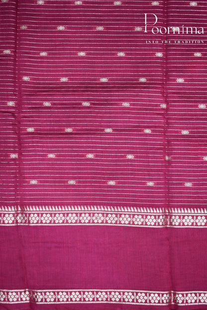ORANGE- CHANDERI SILK SAREE