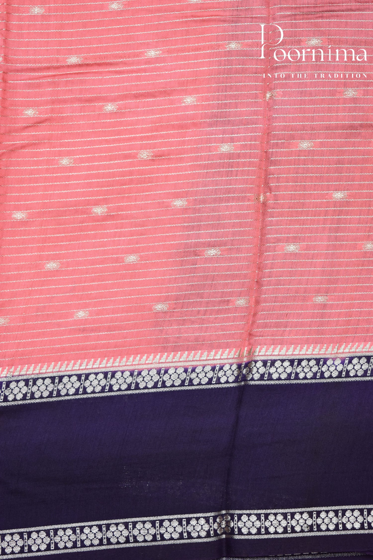 SALMON PINK- CHANDERI SILK SAREE