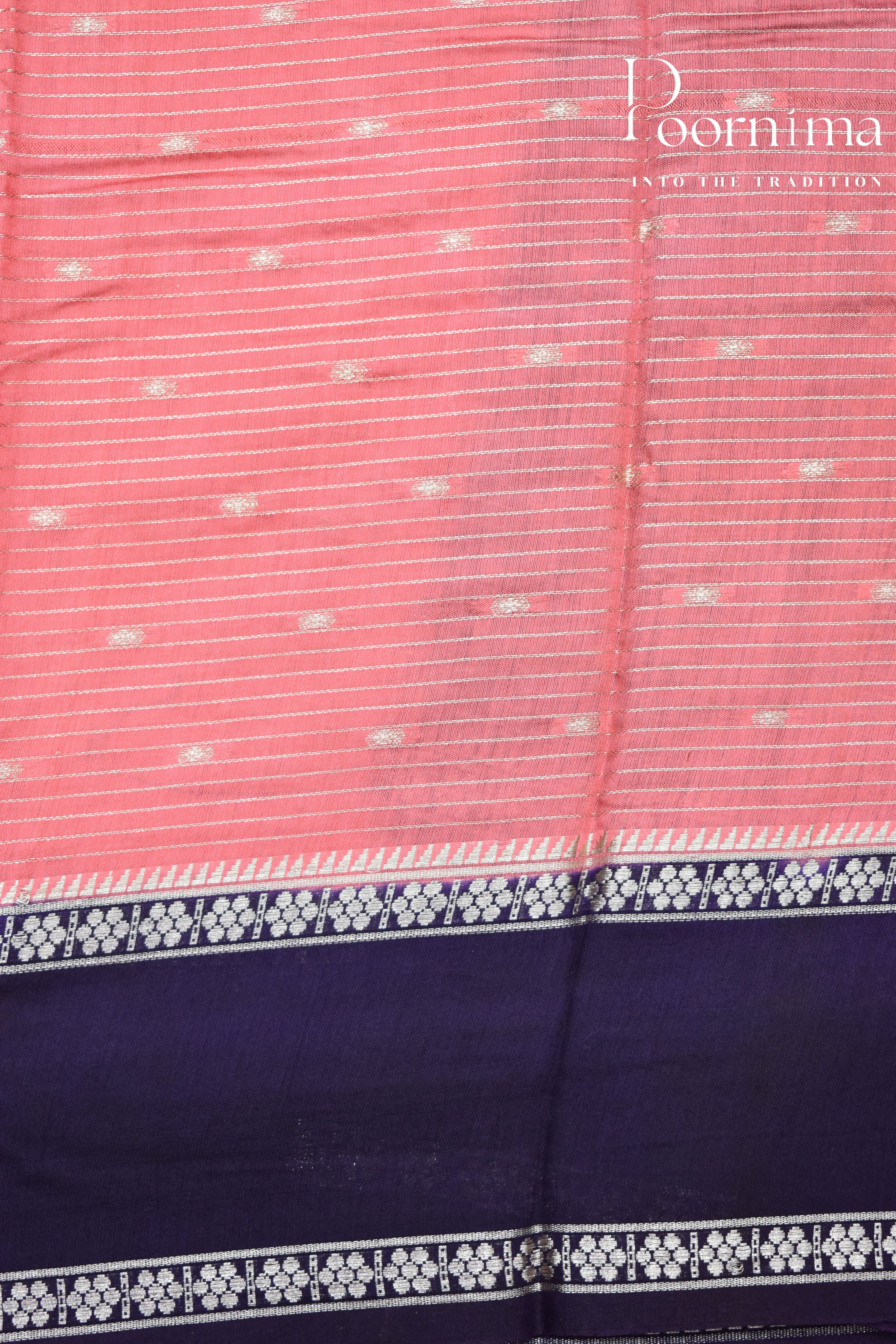 SALMON PINK- CHANDERI SILK SAREE