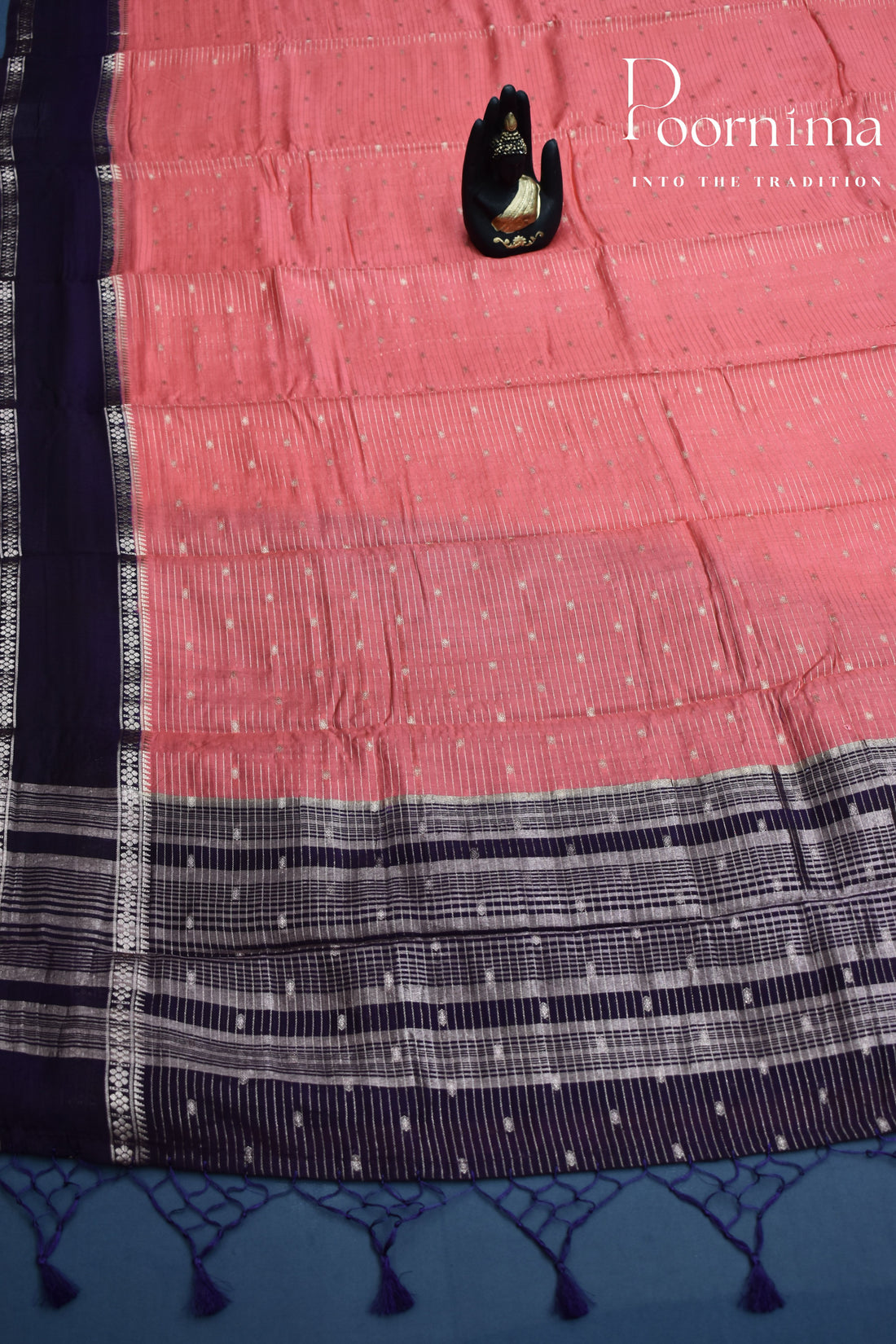 SALMON PINK- CHANDERI SILK SAREE