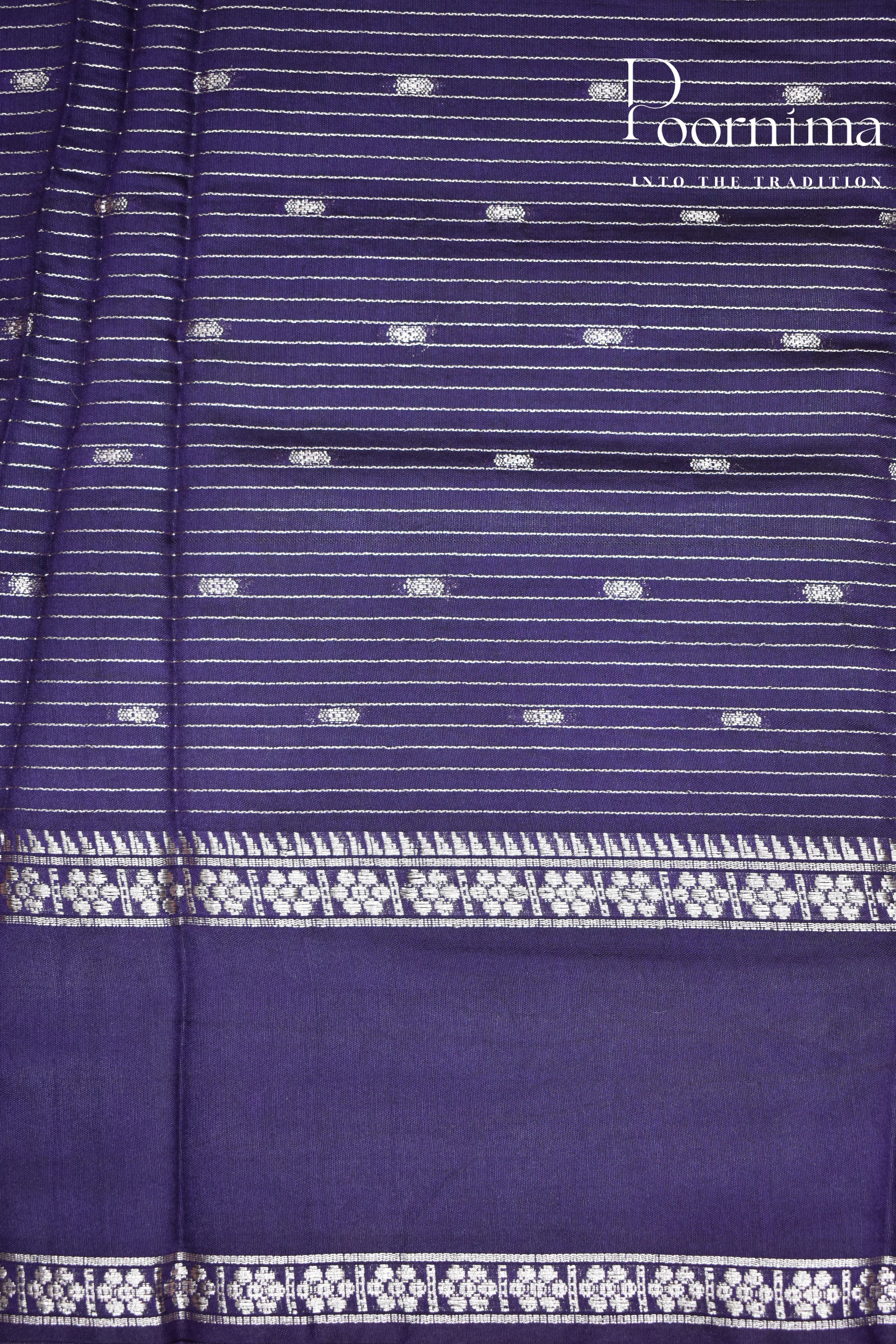 WATER BLUE- CHANDERI SILK SAREE