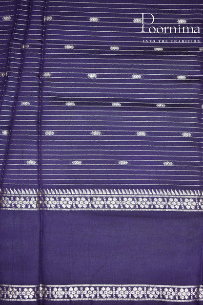 WATER BLUE- CHANDERI SILK SAREE