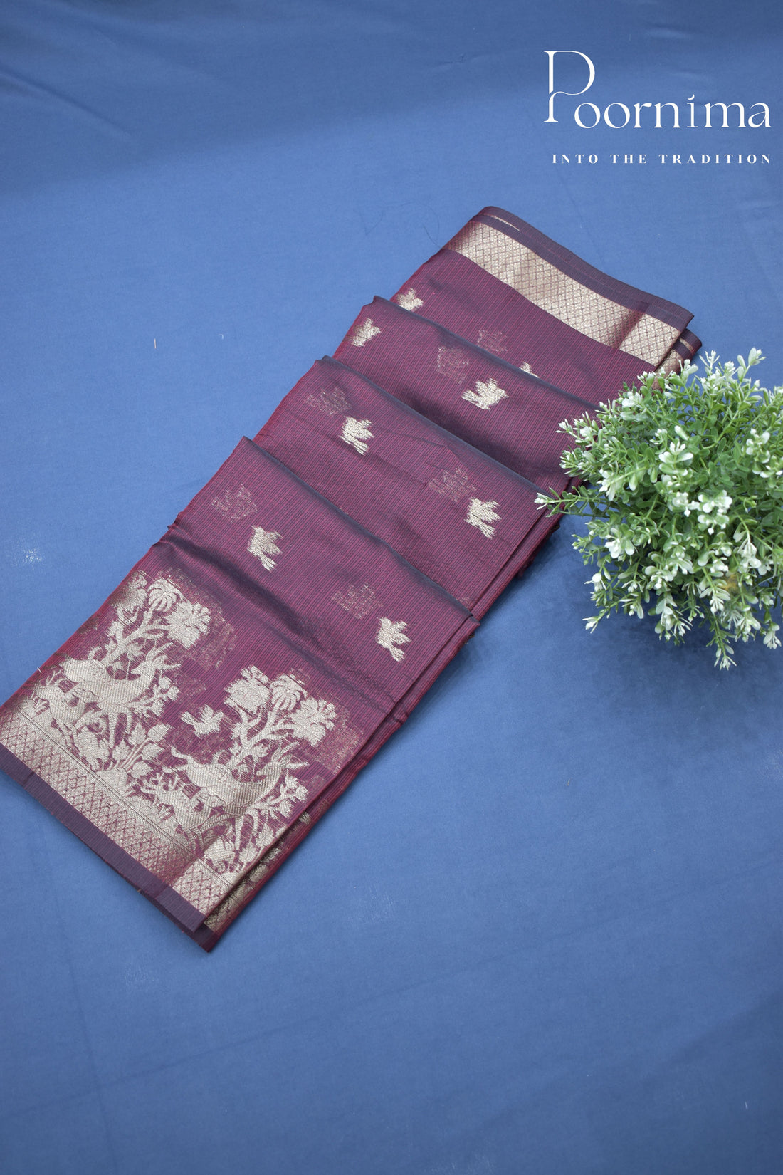 MAROON- BENARAS KOTA WEAVING SAREE