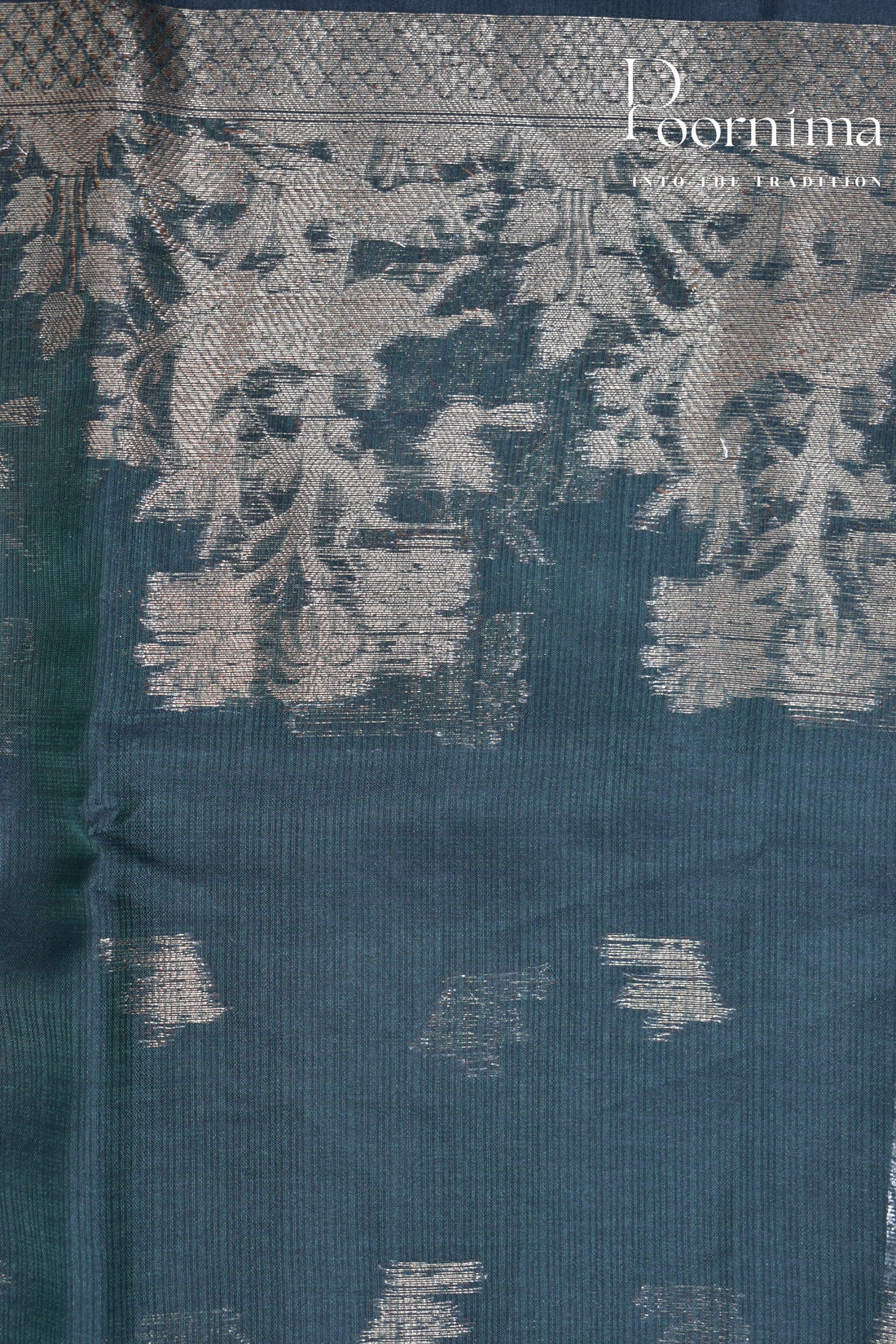 DARK GREEN- BENARAS KOTA WEAVING SAREE