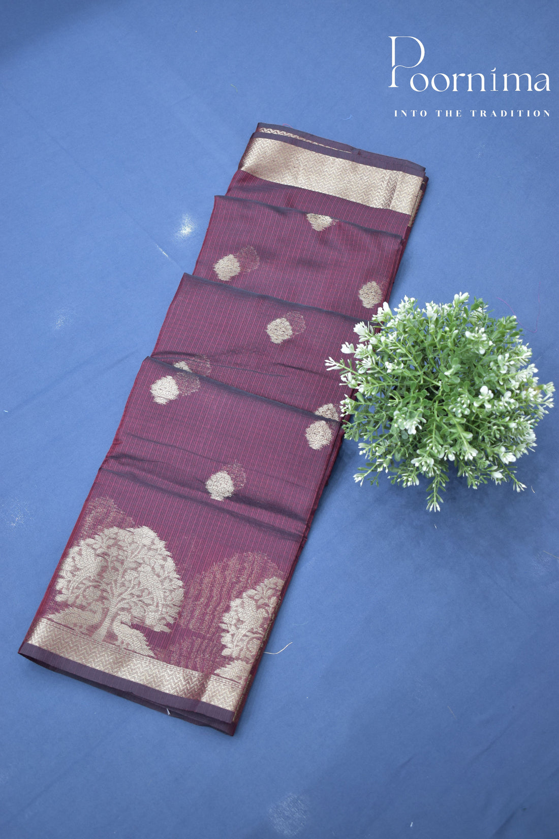 MAROON- BENARAS KOTA WEAVING SAREE