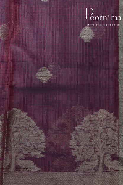 MAROON- BENARAS KOTA WEAVING SAREE