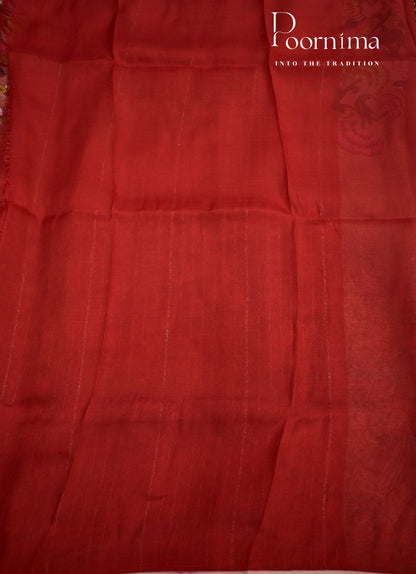 MANGALAGIRI SILK SAREE WITH FLORAL PRINT