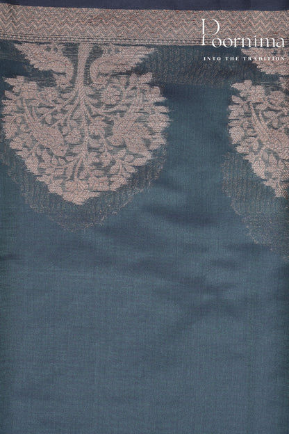 DARK GREEN- BENARAS KOTA WEAVING SAREE