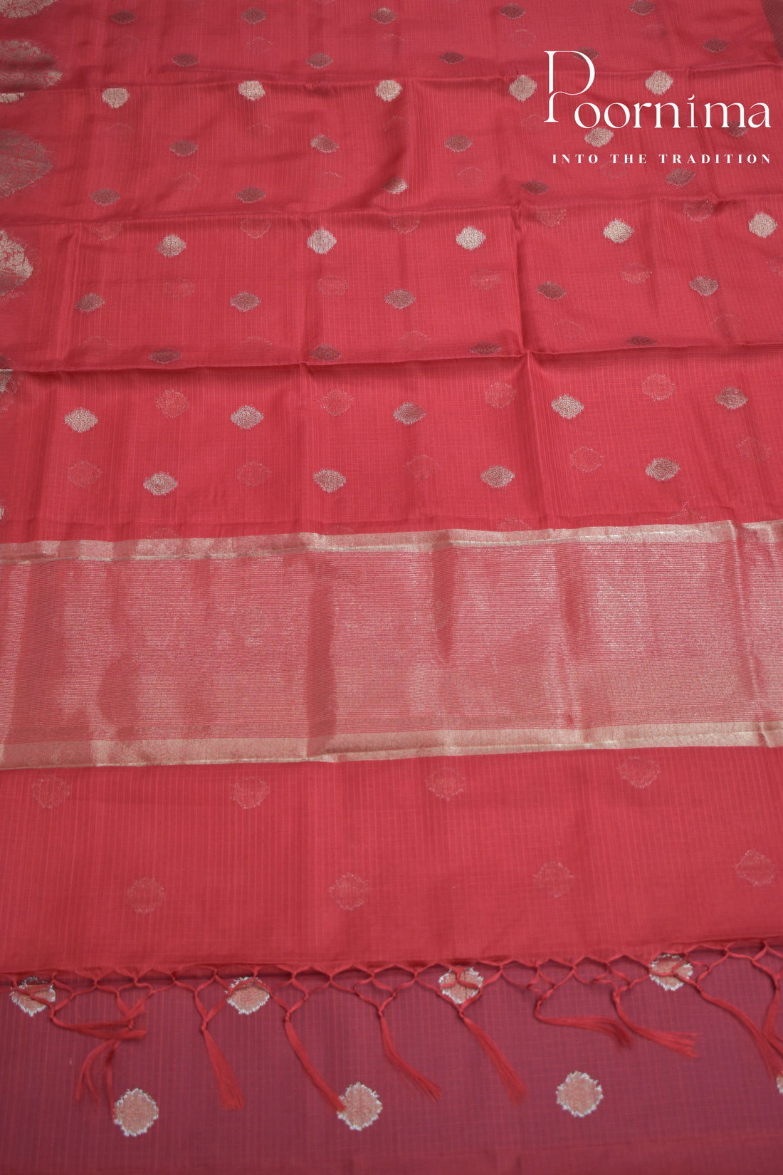 RED- BENARAS KOTA WEAVING SAREE