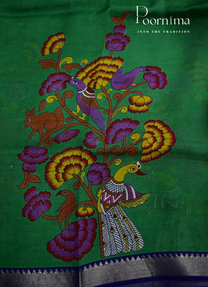 MANGALAGIRI SILK SAREE WITH FLORAL PRINT