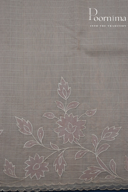 ROSY BROWN- BENARAS KOTA WEAVING SAREE
