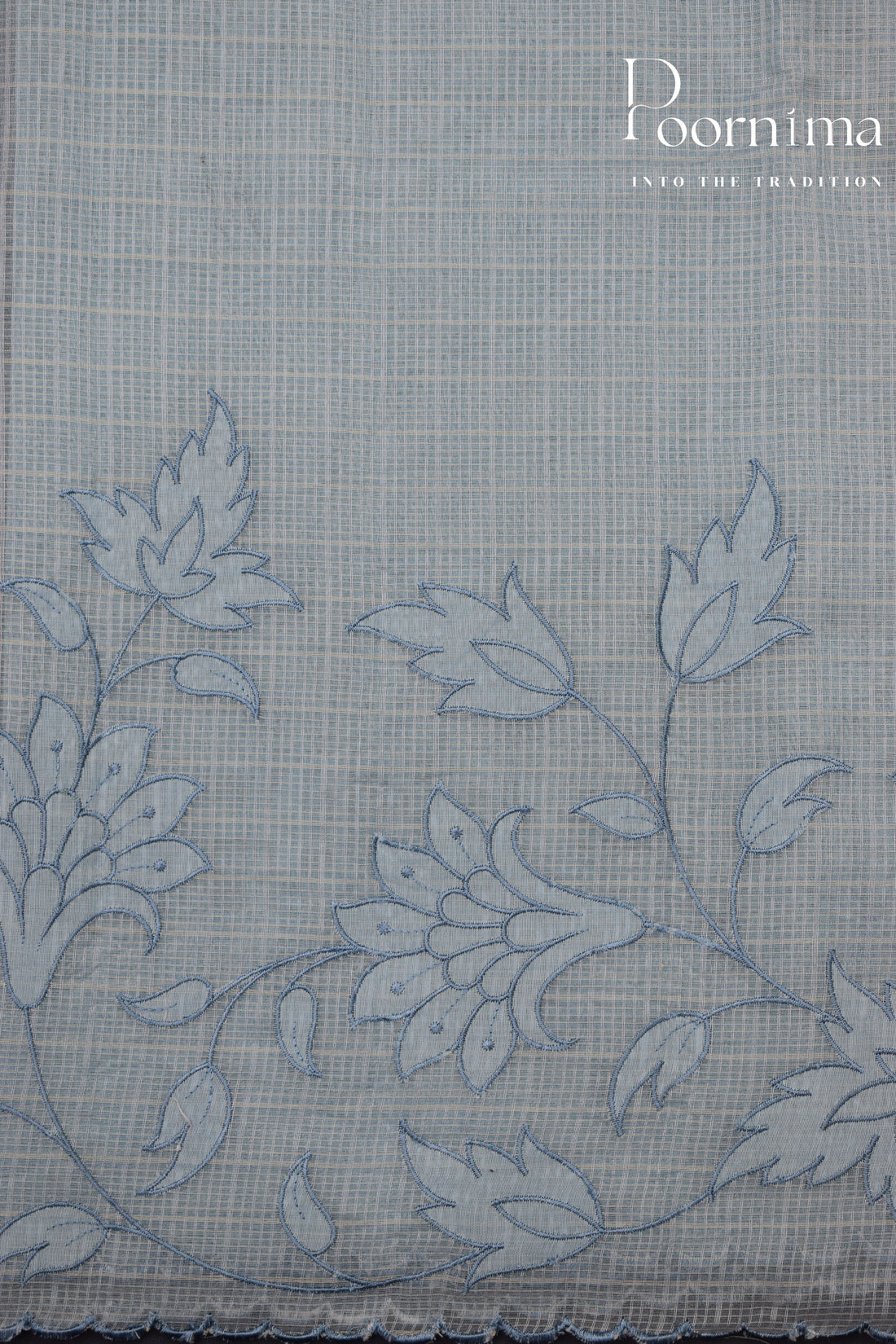LIGHT SKY BLUE- BENARAS KOTA WEAVING SAREE