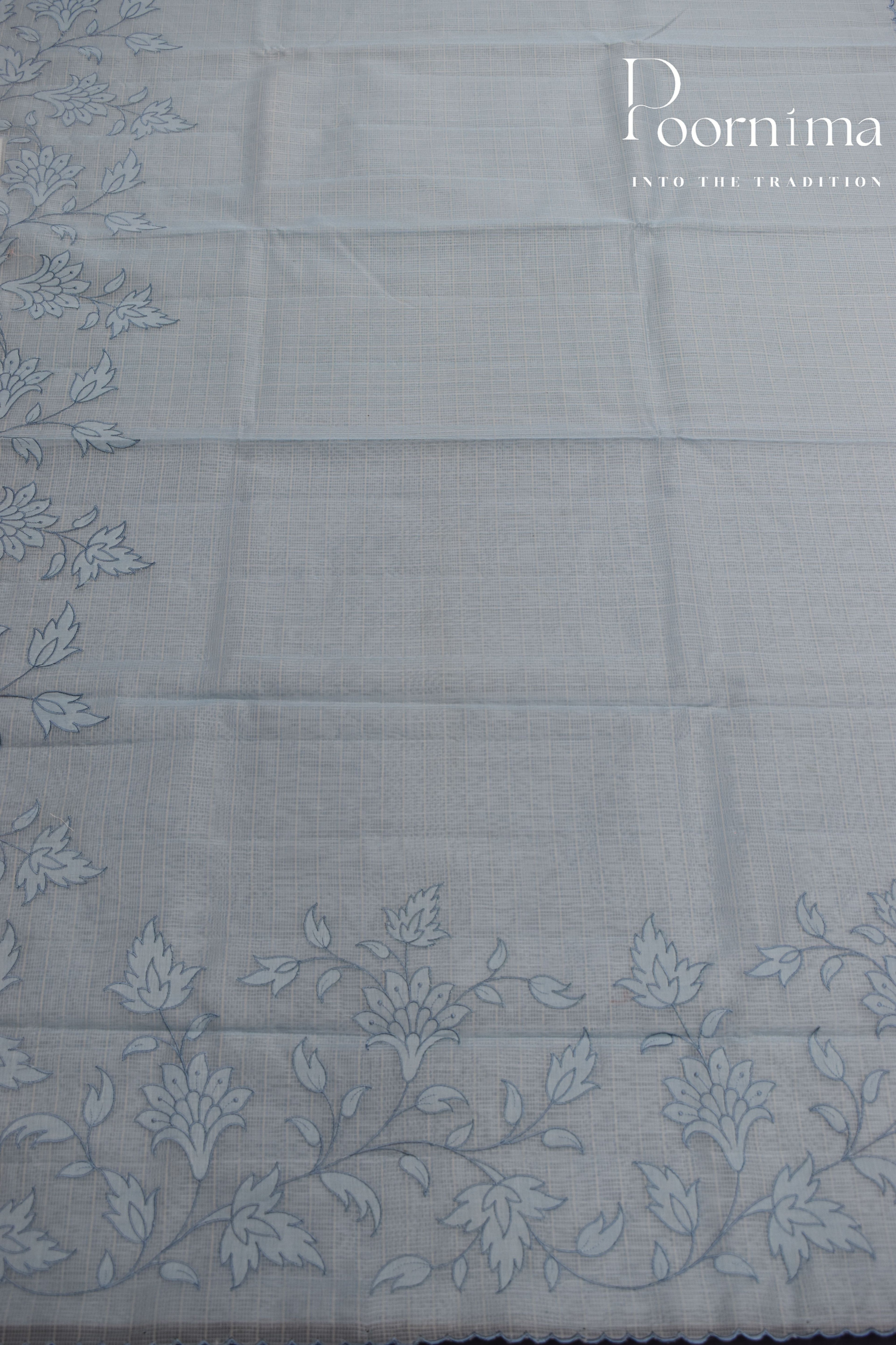LIGHT SKY BLUE- BENARAS KOTA WEAVING SAREE