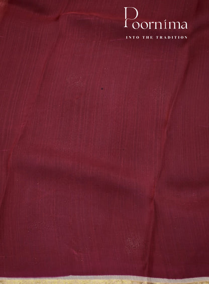 PEACHY PINK - JUTE CRAPE SAREE WITH ALLOVER DIGITAL PRINTS