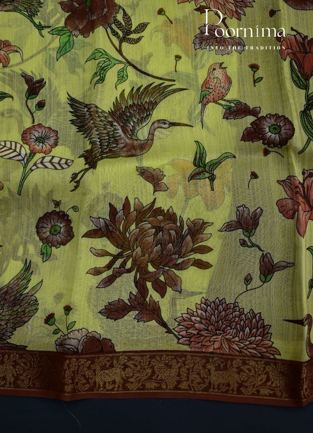 PASTEL YELLOW - MANGALAGIRI JUTE GEORGETTE SAREE