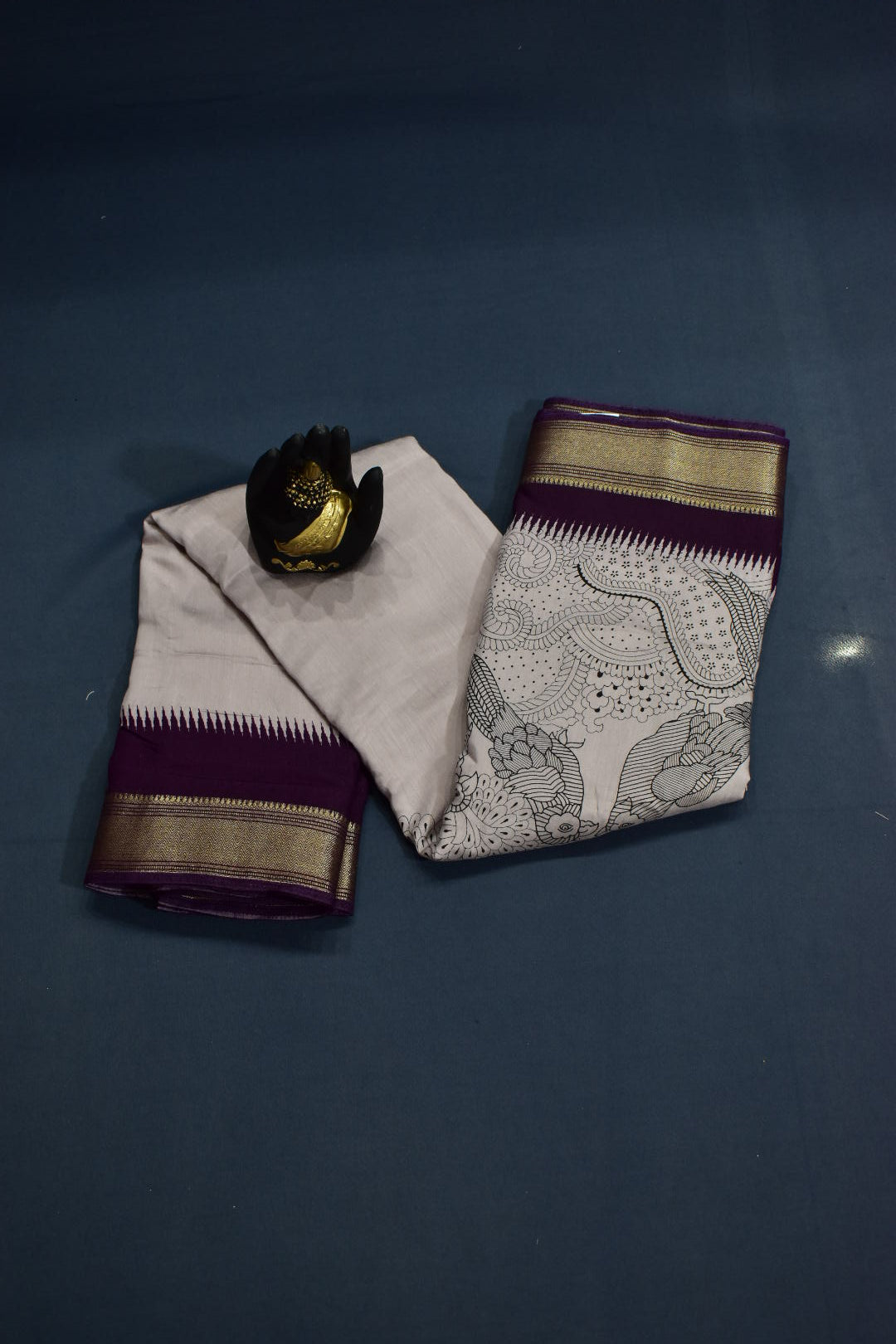 ONION PINK- CHANDERI PRINT COTTON SAREE