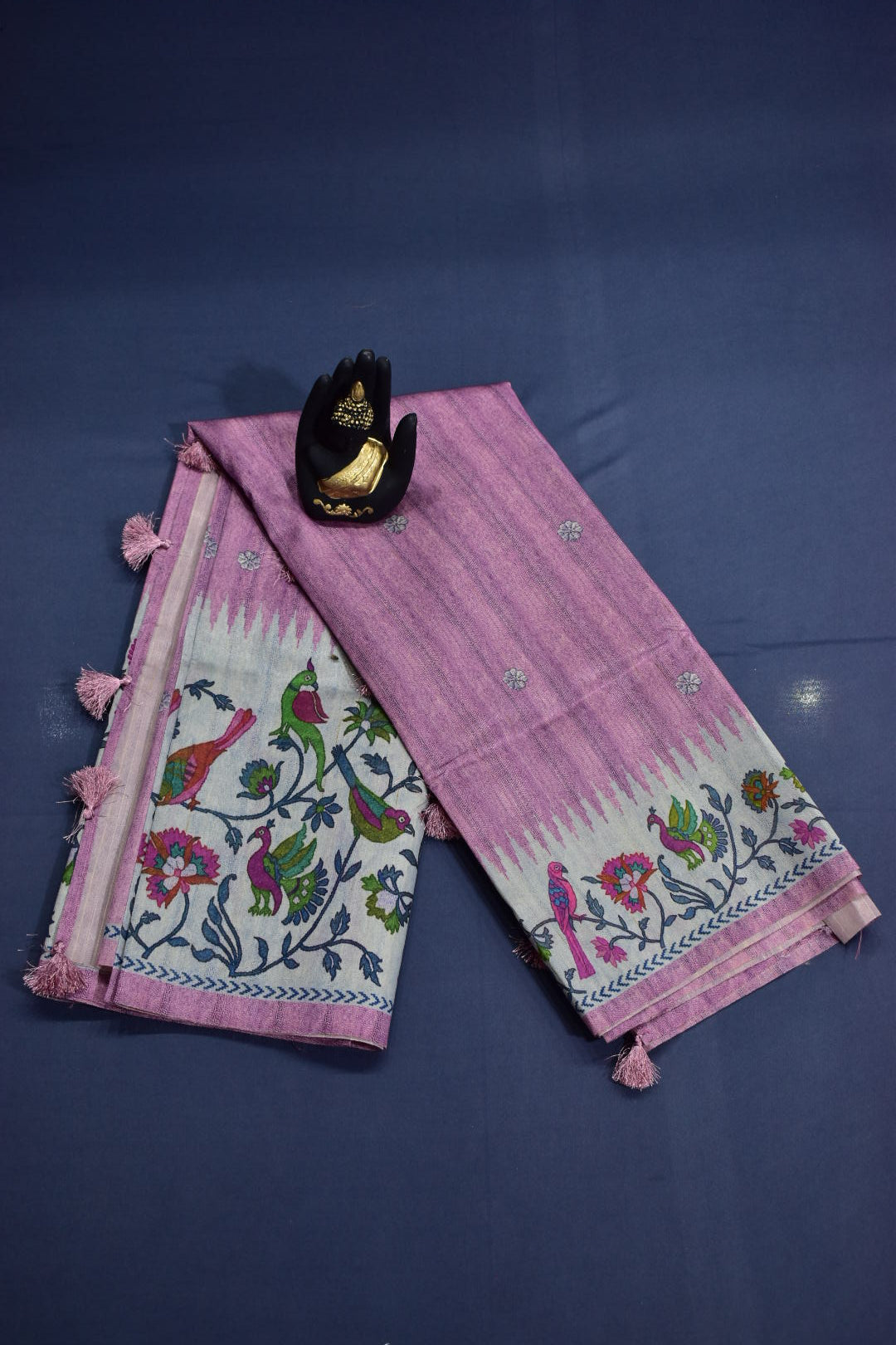 LAVENDER- SEMI TUSSAR SAREE