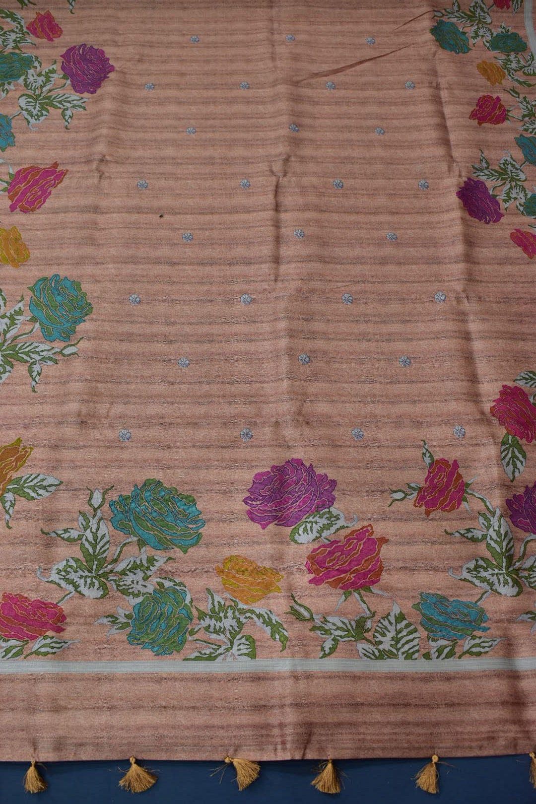 LIGHT BROWN- SEMI TUSSAR SAREE