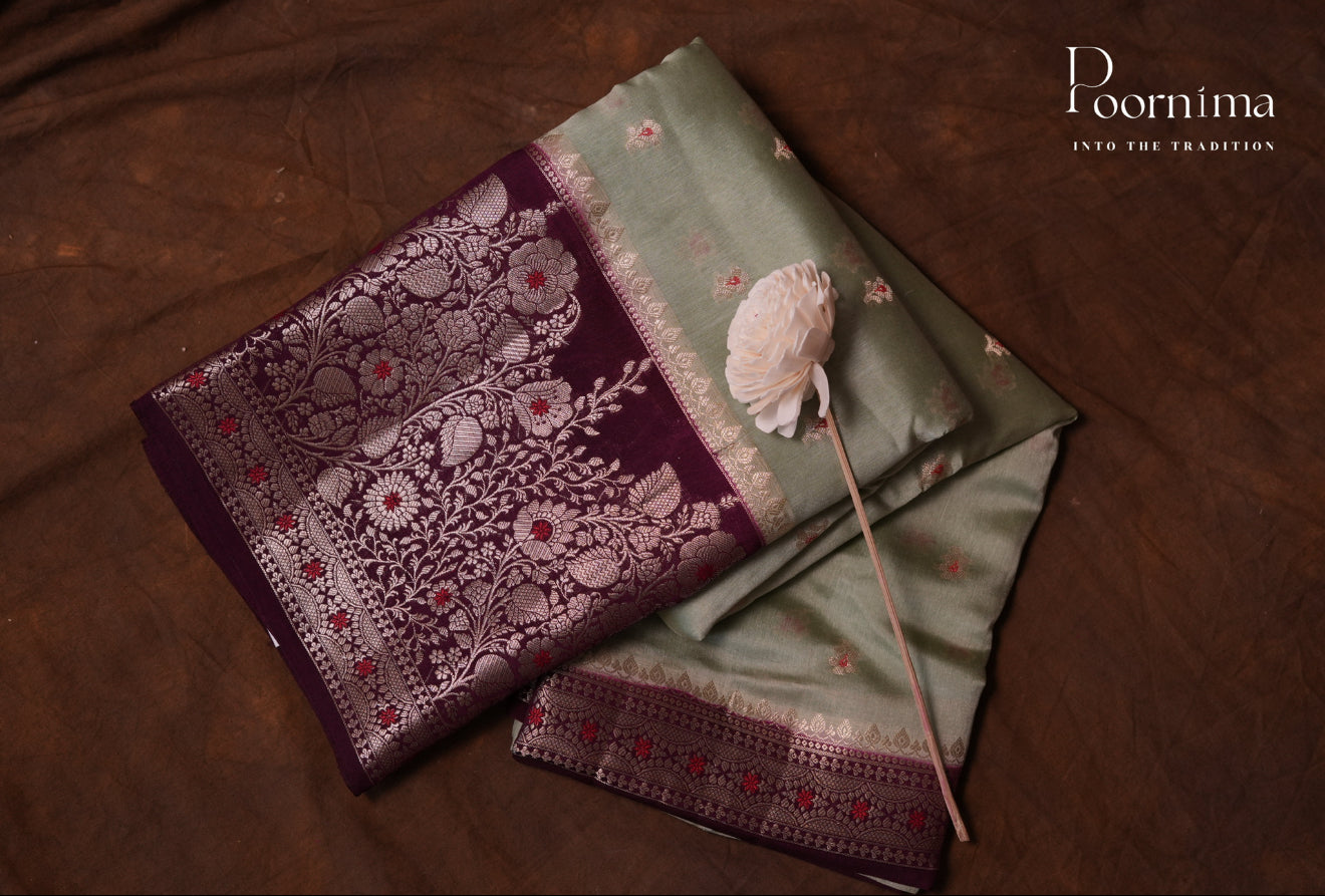 PURE MANGO SILK HANDLOOM SAREE