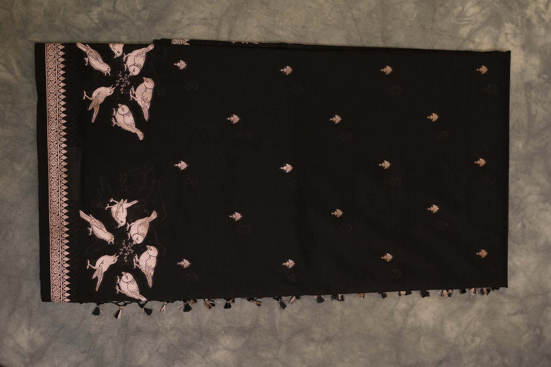 BENARASI SILK SAREE-BLACK