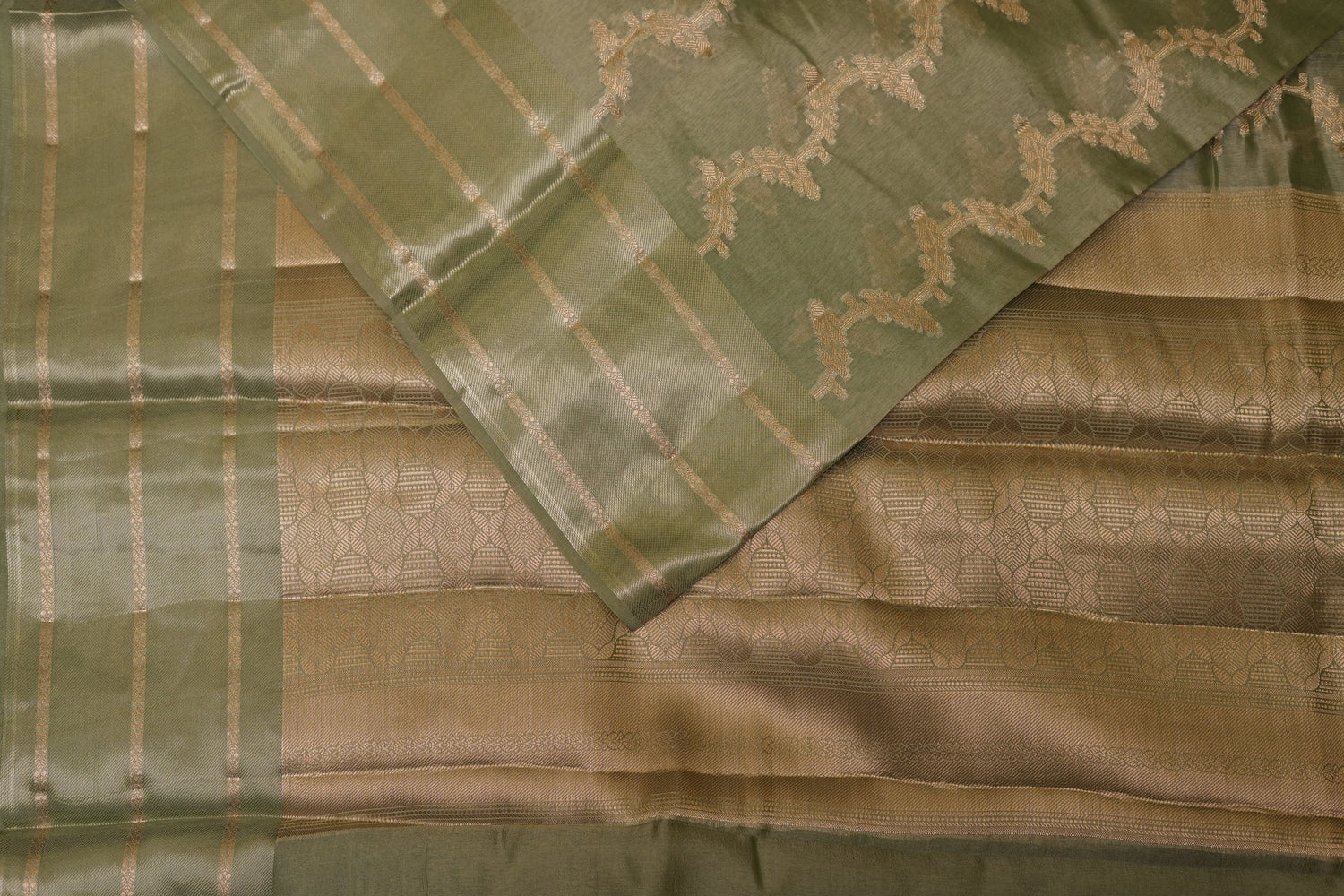 RAW MANGO SAREE- SEA GREEN