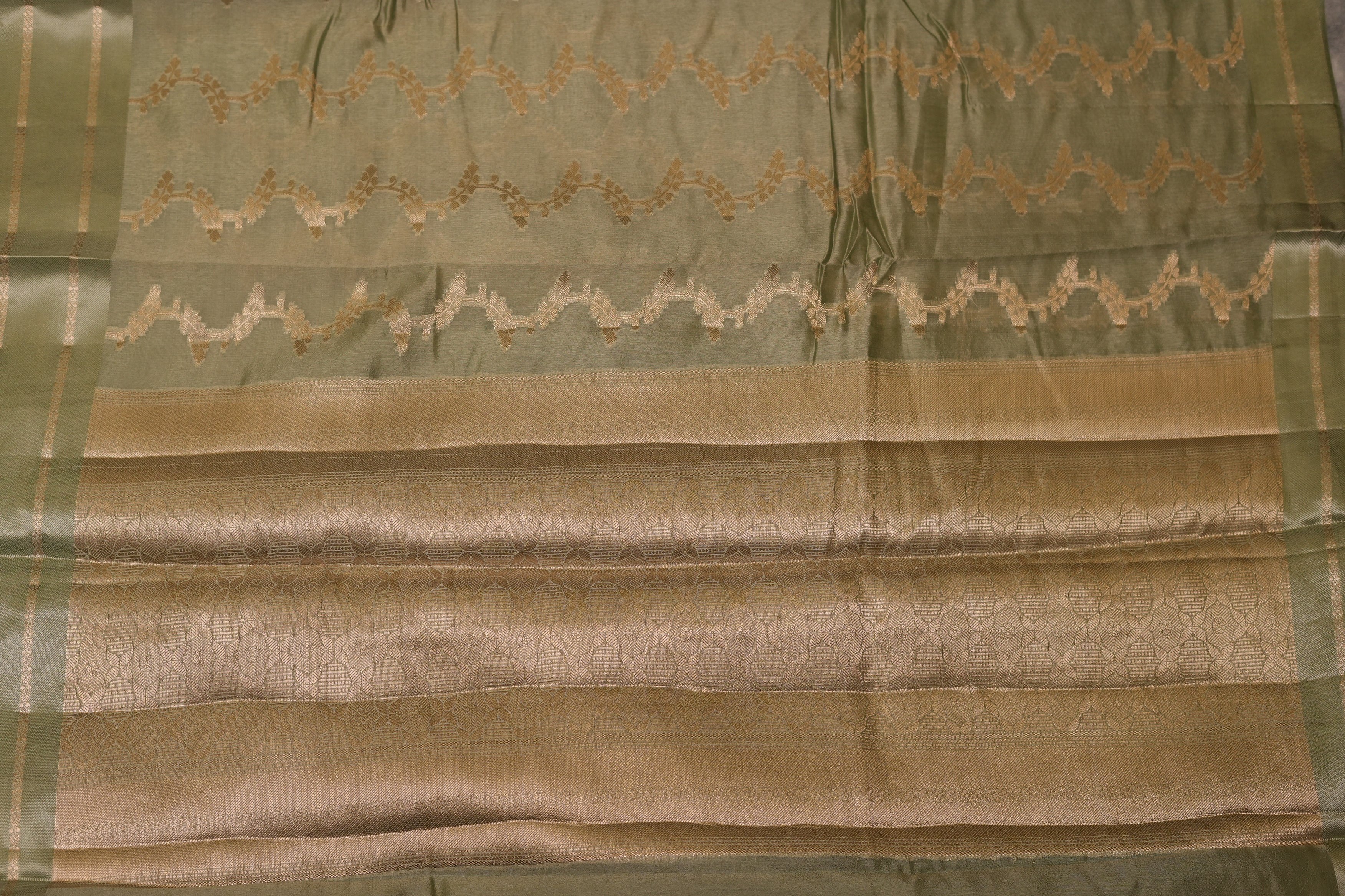 RAW MANGO SAREE- SEA GREEN