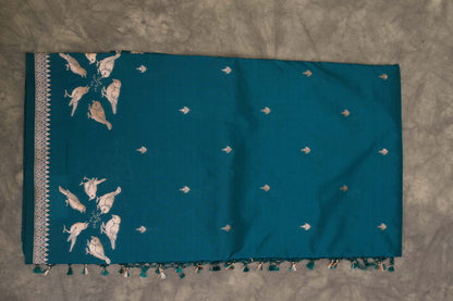 BENARASI SILK SAREE- ROBIN BLUE