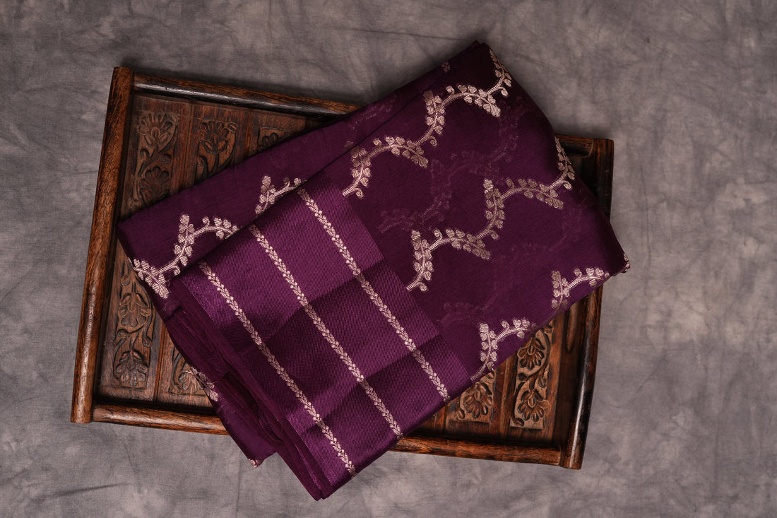 RAW MANGO SAREE - DEEP PURPLE