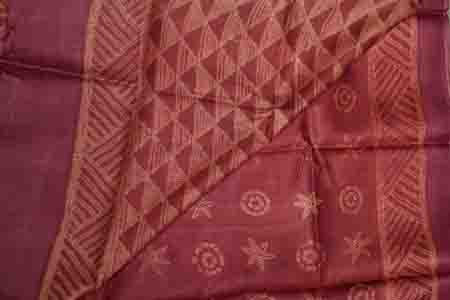 PURE TUSSAR SAREE-BURGUNDY