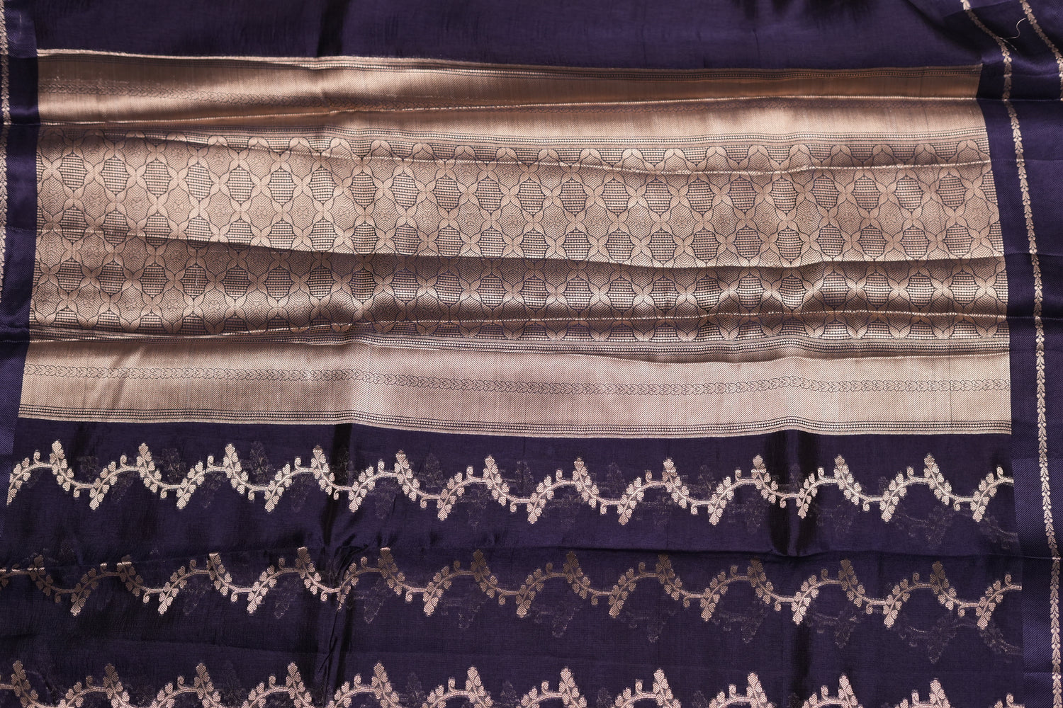 RAW MANGO SAREE- NAVY BLUE