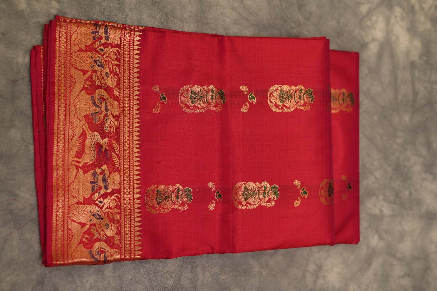 SALEM PATTU SAREE- TOMATO RED
