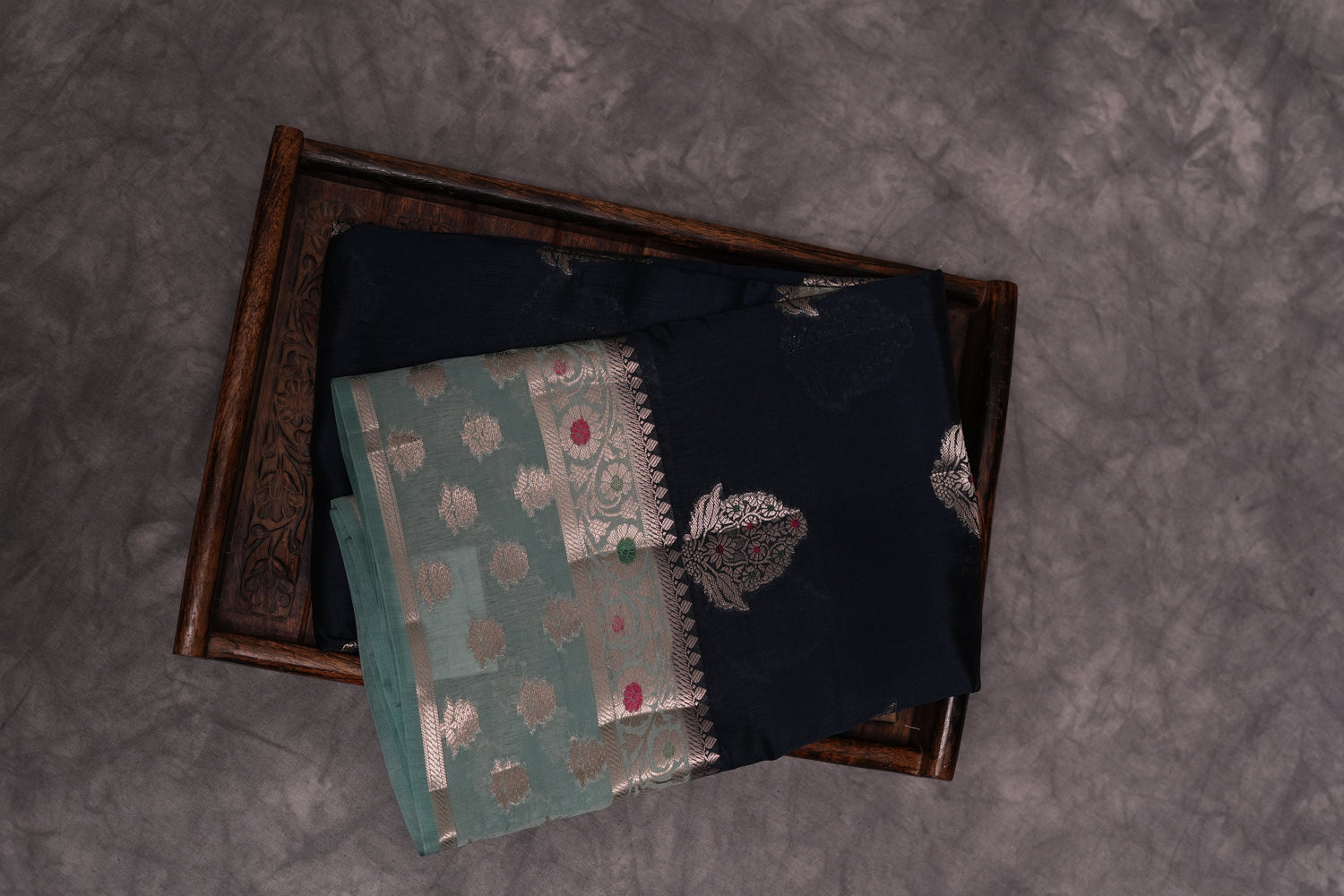 RAW MANGO SAREE- AZURE BLUE