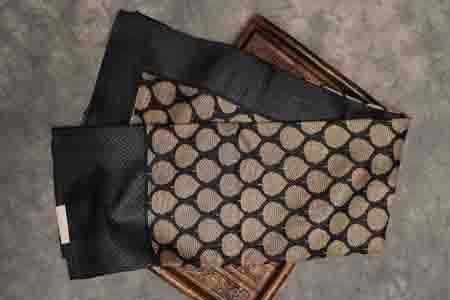 PURE TUSSAR SAREES- BLACK