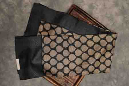 PURE TUSSAR SAREES- BLACK