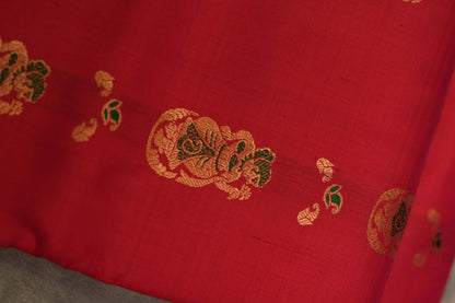 SALEM PATTU SAREE- TOMATO RED