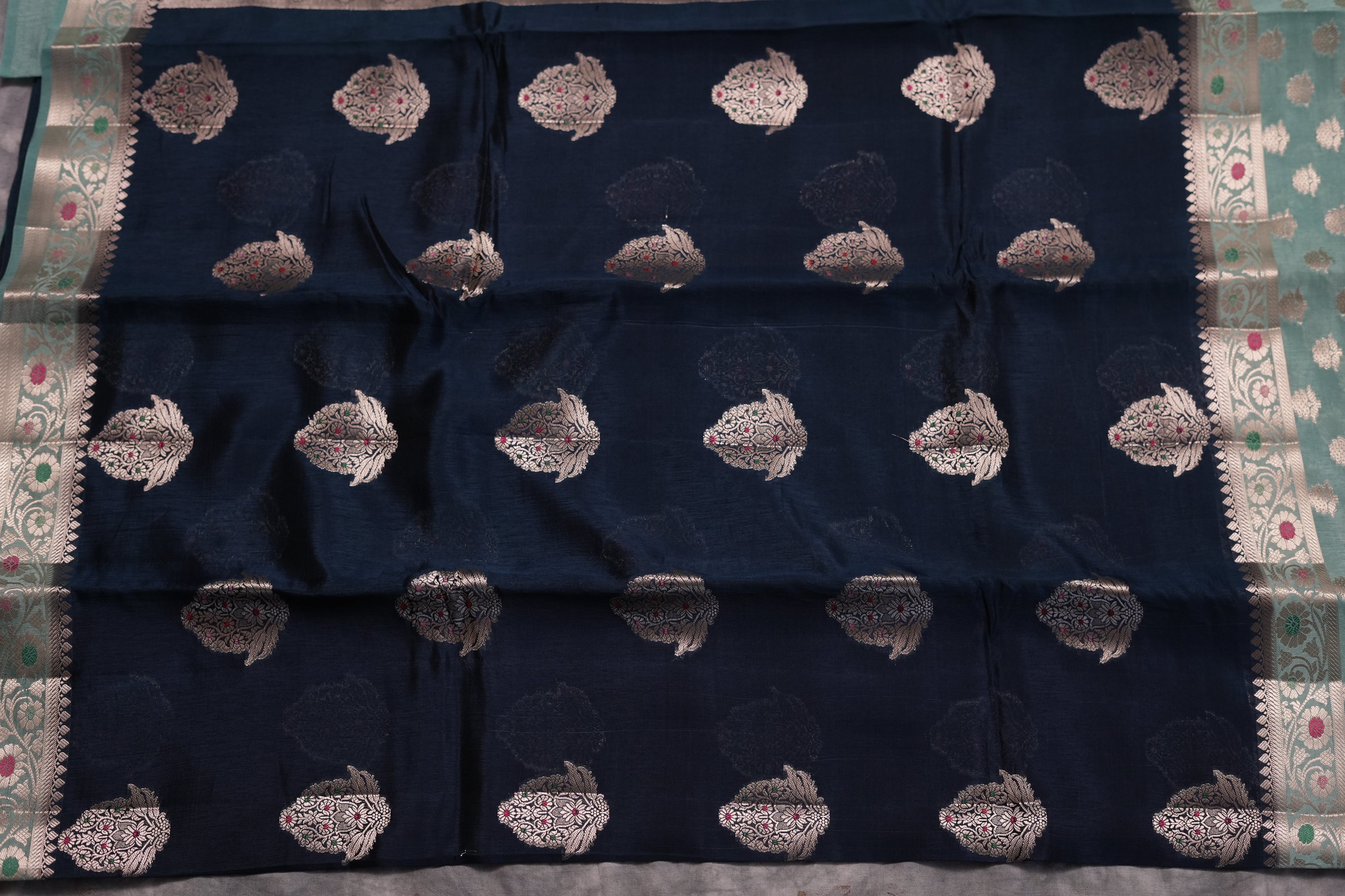 RAW MANGO SAREE- AZURE BLUE