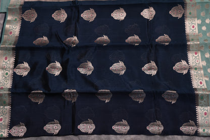 RAW MANGO SAREE- AZURE BLUE