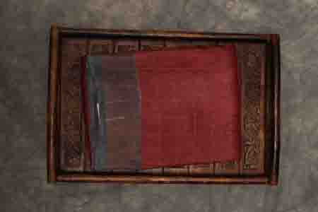 PURE TUSSAR SAREE- BURDUNDY