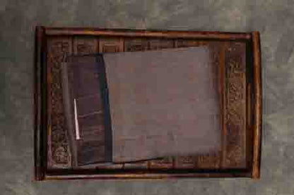 PURE TUSSAR SAREE-GREY