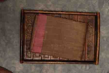 PURE TUSSAR SAREE-CINNAMON BROWN