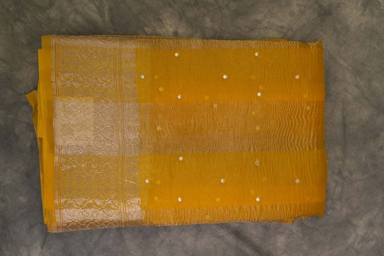 KANCHI KORA SAREE- YELLOW