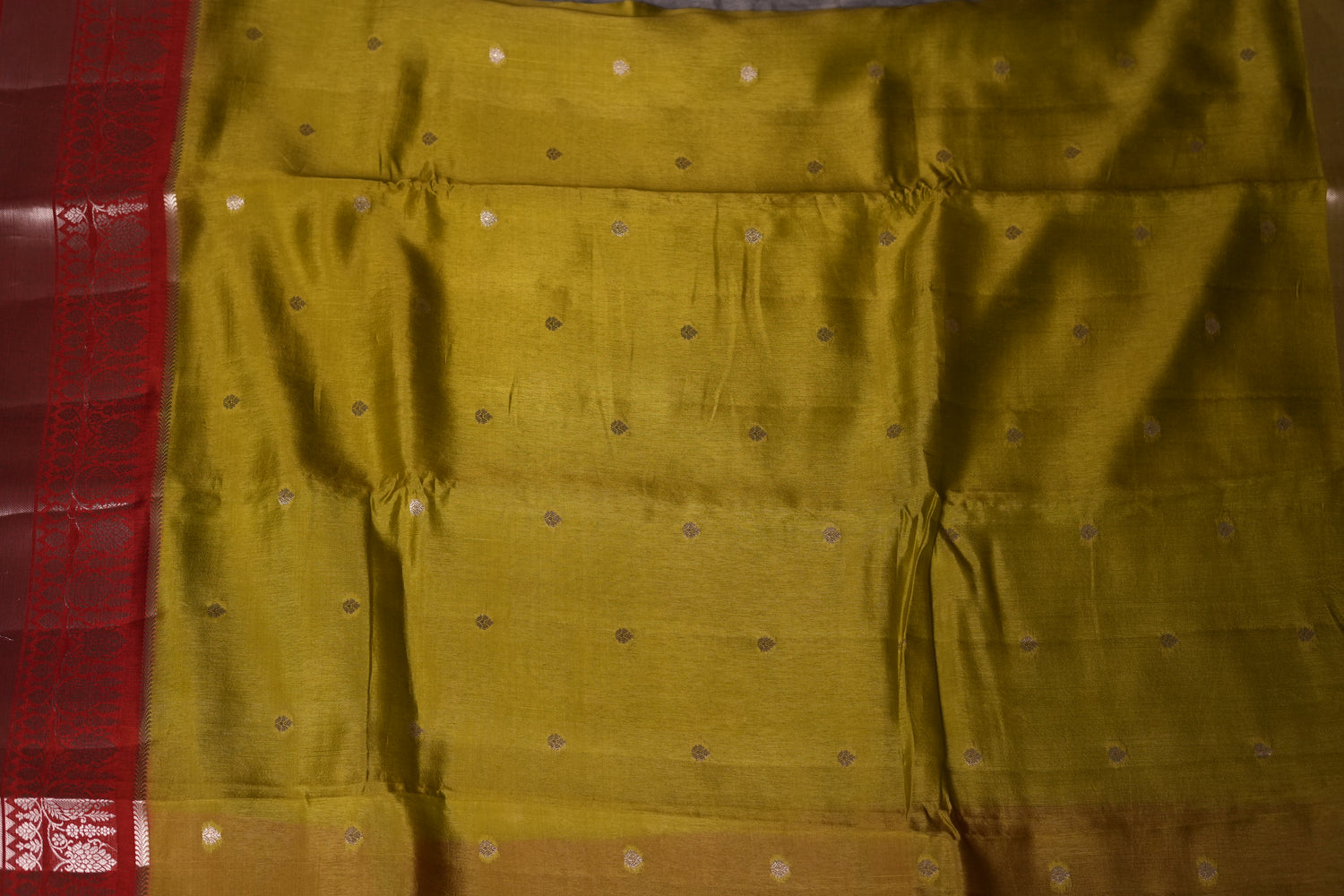RAW MANGO SAREE- PARROT GREEN