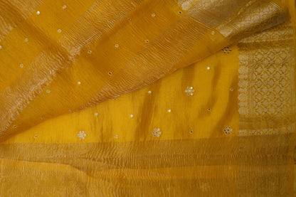 KANCHI KORA SAREE- YELLOW