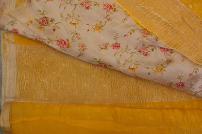KANCHI KORA SAREE-YELLOW