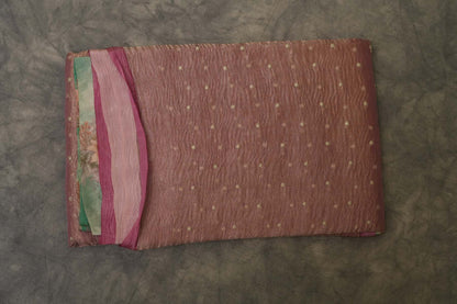 KANCHI KORA SAREE-ONION PINK