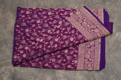 BENARASI SILK SAREE- PURPLE