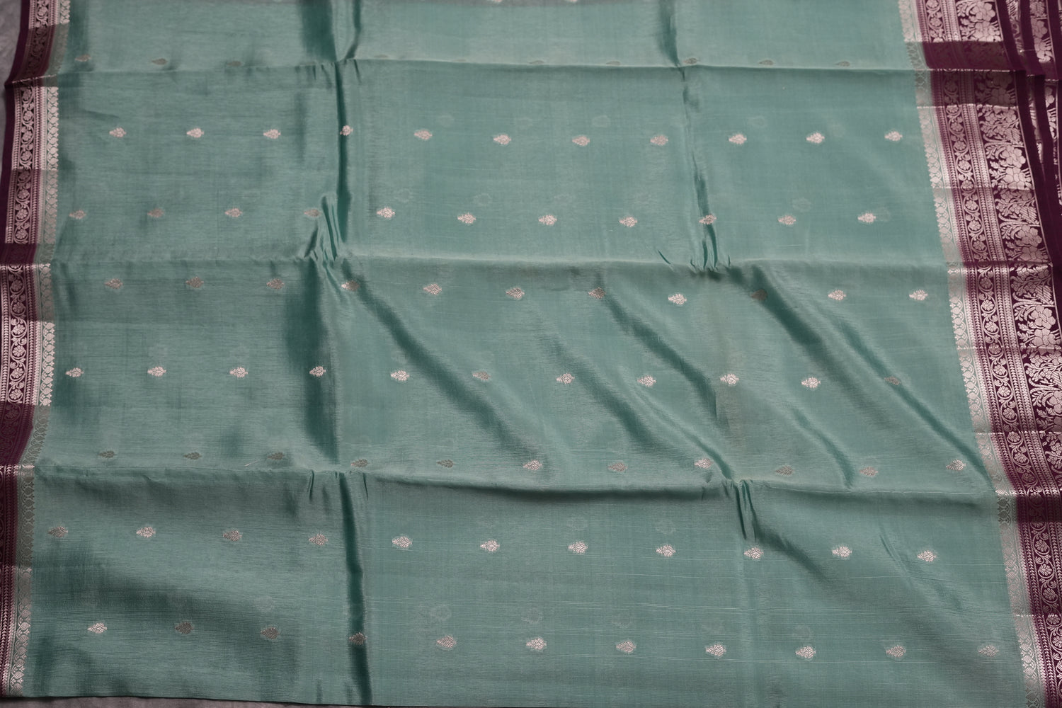 RAW MANGO SAREE- SEA GREEN